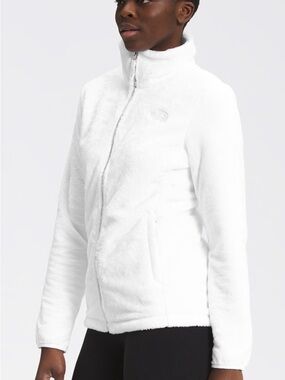 The North Face White Teddy Fleece Jacket - Full-Zip